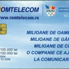 Cartela telefonica, Romtelecom, Calendar, tiraj 350.000 exemplare