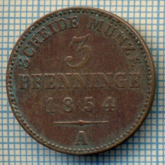 137 MONEDA VECHE - GERMANIA(PRUSIA)(SCHEIDE MUNZE) - 3 PFENNINGE(120 EINEN THALER) - anul 1854 A -starea care se vede