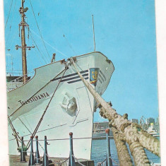 carte postala(ilustrata) -Motonava Transilvania in portul Constanta