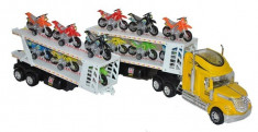 Camion urias cu 12 motociclete cu frictiune ZAN25/1 foto