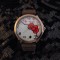 ceas Hello Kitty calitate inalta model deosebit curea silicon maro cutie cadou