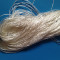 Fir de matase vegetala de crosetat sau tricotat - alb - fir gros - 25 gr