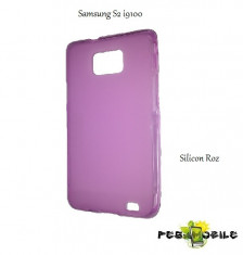 TRANSPORT GRATUIT !!! Husa Silicon Roz Samsung S2 i9100 + Folie Protectie foto