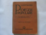 V.ALECSANDRI POEZII POPULARE EDITIA II-A TIPARITA IN 1933, Vasile Alecsandri