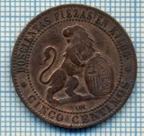 157 MONEDA VECHE - SPANIA - 5 CENTIMOS - anul 1870 -starea care se vede