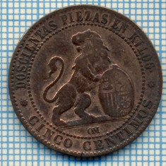 157 MONEDA VECHE - SPANIA - 5 CENTIMOS - anul 1870 -starea care se vede