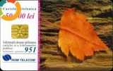 Cartela telefonica Romtelecom, Frunza, tiraj 500.000 exemplare