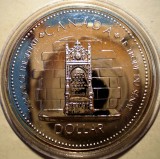 D.401 CANADA TRON SILVER JUBILEE 1 DOLLAR 1977 PROOF LIKE ARGINT 23,1g, America de Nord