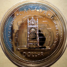 D.401 CANADA TRON SILVER JUBILEE 1 DOLLAR 1977 PROOF LIKE ARGINT 23,1g