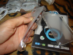 15. Capac husa din silicon slim iPhone 5 5S, cu dop antipraf pentru mufe jack si incarcare folie protectie CADOU! foto
