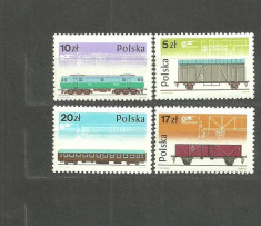 POLONIA 1985 - LOCOMOTIVE, VAGOANE, TRENURI, serie nestampilata A40 foto