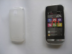 HUSA NOKIA ASHA 311 SEMITRANSPARENTA SILICON TPU Un material mai tare si rezistent 2 HUSE IN PACHET foto