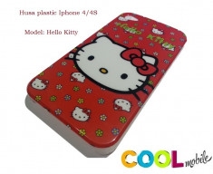 Husa plastic rosie Iphone 4/4S Hello Kitty foto