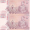 THAILANDA 100 Baht 2011 aUNC 2 bancnote, serii consecutive