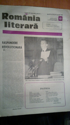 ziarul romania literara 8 octombrie 1987-cuvantarea lui ceausescu la plenara PCR foto
