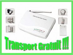 Alarma Casa GSM 02 cu Senzori Wireless + Senzor Shock Sistem complet antiefractie ! foto