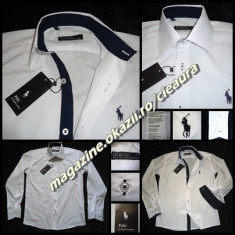 CAMASA ALBA BARBATEASCA FIRMA BRAND POLO by RALPH LAUREN INTERIOR GULER MANSETE BLEUMARIN CAMBRATA CAMASI BARBATESTI BARBATI MODEL NOU NEW EDITION foto