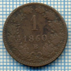 182 MONEDA VECHE - AUSTRIA - 1 KREUZER - anul 1860 B -starea care se vede