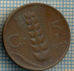 223 MONEDA VECHE - ITALIA - 5 CENTESIMI - anul 1925 -starea care se vede foto