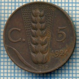 216 MONEDA VECHE - ITALIA - 5 CENTESIMI - anul 1924 -starea care se vede