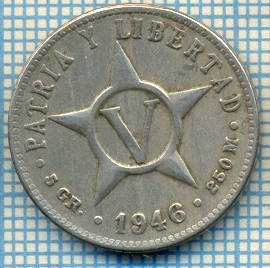 259 MONEDA VECHE - CUBA - 5 CENTAVOS - anul 1946 -starea care se vede foto