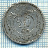 294 MONEDA VECHE - AUSTRIA - 20 HELLER - anul 1893 -starea care se vede