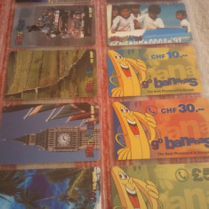 Lot 20 cartele telefonice Elvetia + folie de plastic + taxele postale = 30 roni