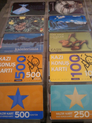 Lot 20 cartele telefonice Turcia 1 si 2 + folie de plastic + taxele postale = 30 roni foto