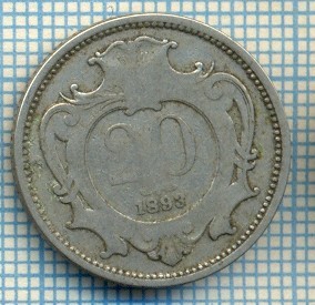 295 MONEDA VECHE - AUSTRIA - 20 HELLER - anul 1893 -starea care se vede foto