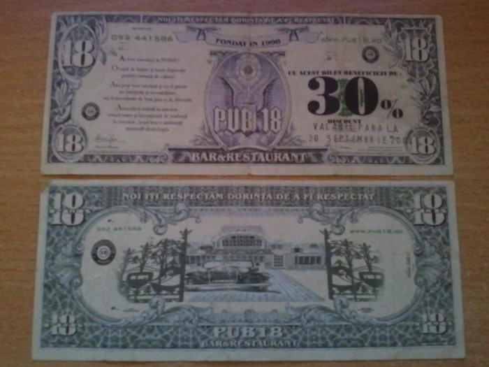 Hallbank 18 dollars, UNC, 5 roni