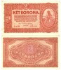 Ungaria 2 korona 1920, stare buna, 10 roni