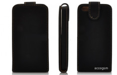 Husa Apple iPhone 5 toc flip piele neagra - calitate superioara foto