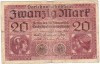 Germania 20 marci 1918, circulate, 2 bucati, 8 roni bucata foto