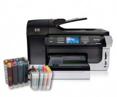 Multifunctional HP Officejet Pro 8500 Inkjet Color A4 Print Scan Copy Fax USB 2.0 Retea CB022A cu sistem CISS foto