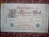 Germania 1000 marci 1910, serie verde, circulata, 10 roni