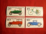 Serie- Automobile - istorice 1982 Berlin-RFG , 4 val., Europa, Transporturi