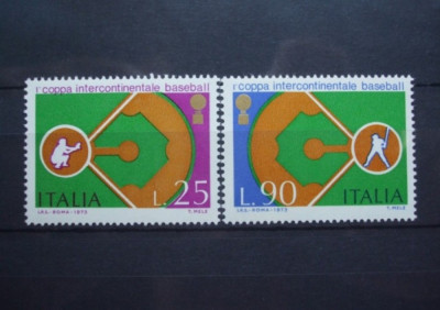 Italia 1974 - SPORT BASEBALL, serie nestampilata, R15 foto
