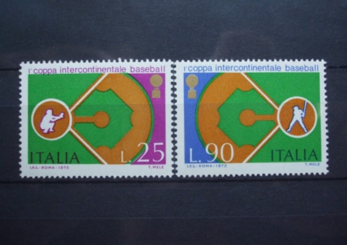 Italia 1974 - SPORT BASEBALL, serie nestampilata, R15