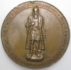 [ - H - ] Medalie 1888 Statuia lui Miron Costin la Iasi foto