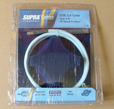 Cabluri SUPRA Cables USB 2.0 High Speed Type A-B de 1m lungime sigilate la cel mai bun pret! foto