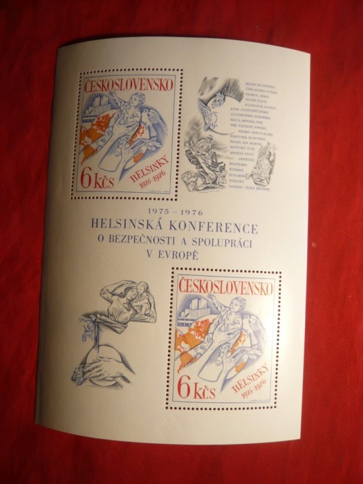 Bloc -Conferinta securitate si Coop. Helsinki 1976 Cehoslovacia