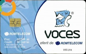 Cartela telefonica Romtelecom, Voces, tiraj 1.450.000 exemplare, circulate, 1 ron, 6 bucati foto