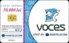 Cartela telefonica Romtelecom, Voces, tiraj 1.792.000 exemplare, circulata, 1 ron, 6 bucati