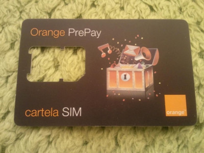 Cartela telefonica Orange prepay sim, fara sim, 1 ron foto