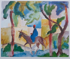 Calare pe magar - August Macke / Print foto