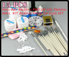 Set kit profesional gel uv kit manichiura CEL MAI MIC PRET! foto