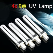Set de 4 X Neoane 9W Lampa tuburi neon model UV-9W unghii false. manichiura . tub fluorescent . bec neoane lampa uv ! foto