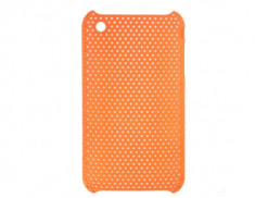 Husa iPhone 3G 3GS spate Hard Back Cover Case Perforata Orange foto