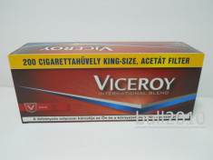 Tuburi VICEROY ROSU 200 tuburi / cutie, pentru injectat tutun, tigari / filtre tigari foto
