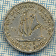 383 MONEDA - EAST CARIBBEAN STATES(BRITISH CARIBBEAN TERRITORIES) - 25 cents - anul 1965 -starea care se vede